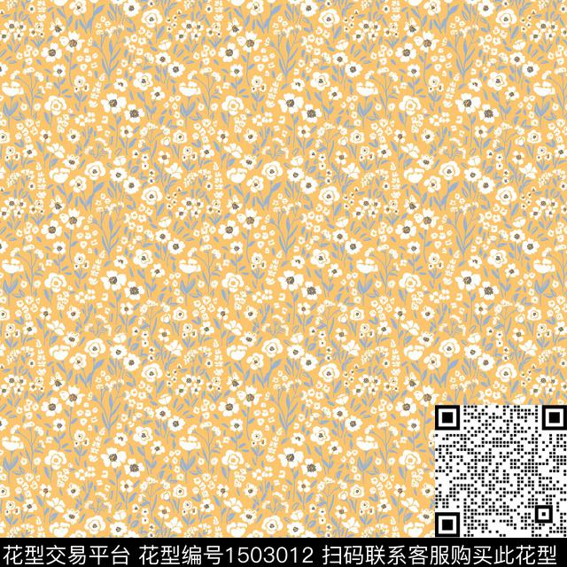 时尚女装花卉传统印花华亿平台下载（图片编号: 1503012） - 瓦栏（Walan）