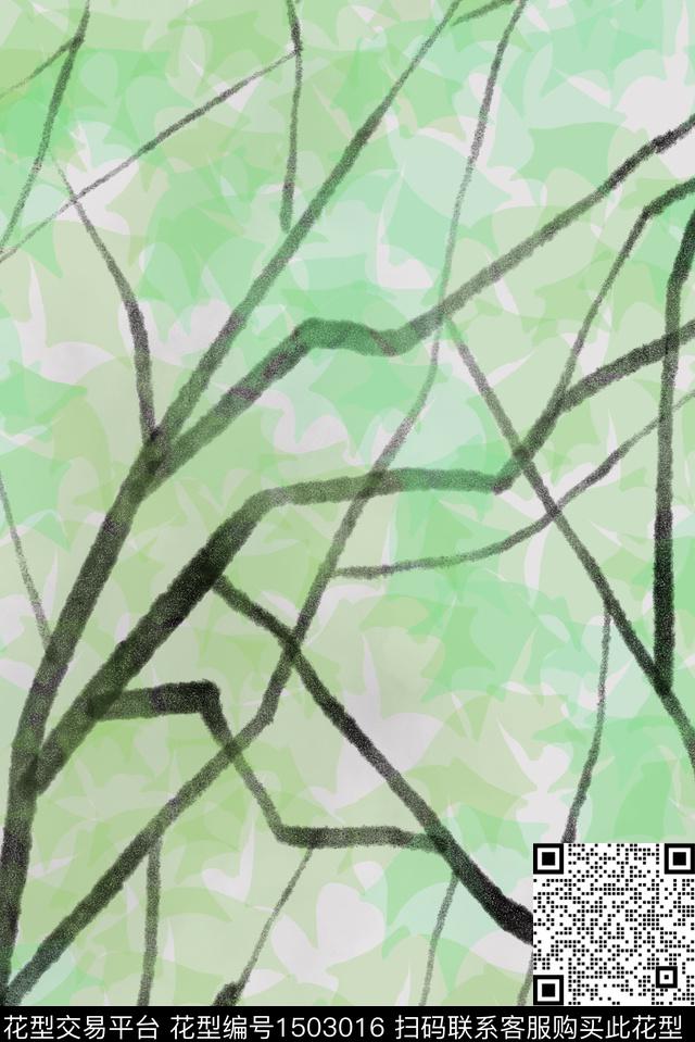 扎染华亿平台民族风花卉数码印花华亿平台下载（图片编号: 1503016） - 瓦栏（Walan）