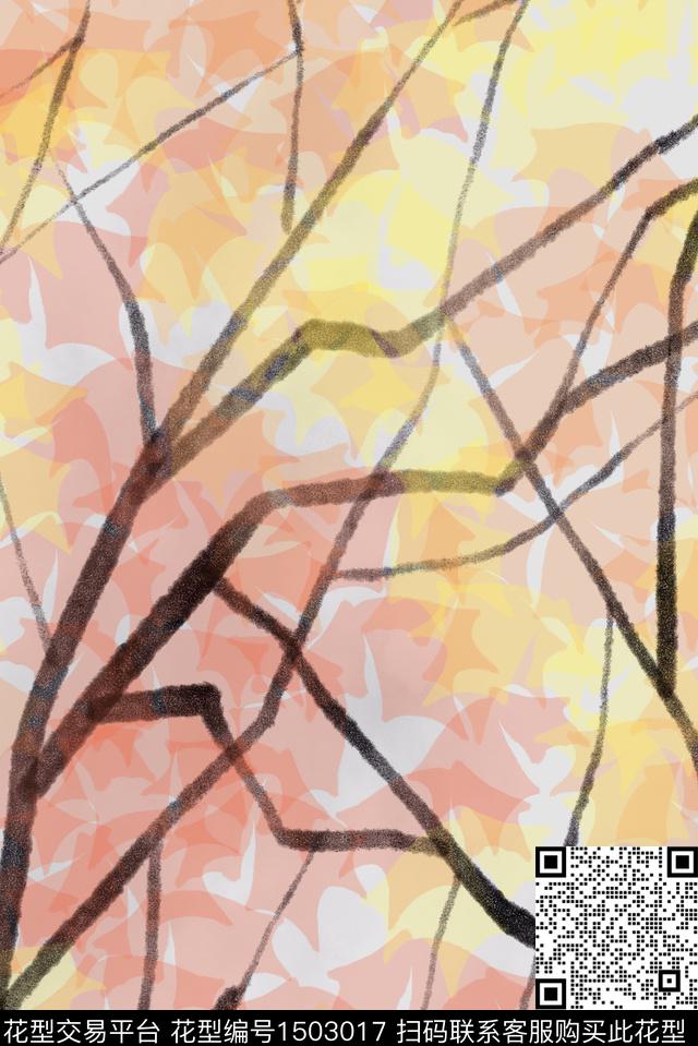 扎染华亿平台民族风花卉数码印花华亿平台下载（图片编号: 1503017） - 瓦栏（Walan）