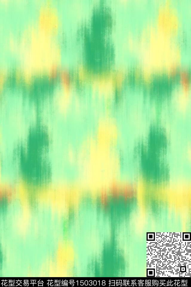 扎染华亿平台花卉大牌风数码印花华亿平台下载（图片编号: 1503018） - 瓦栏（Walan）