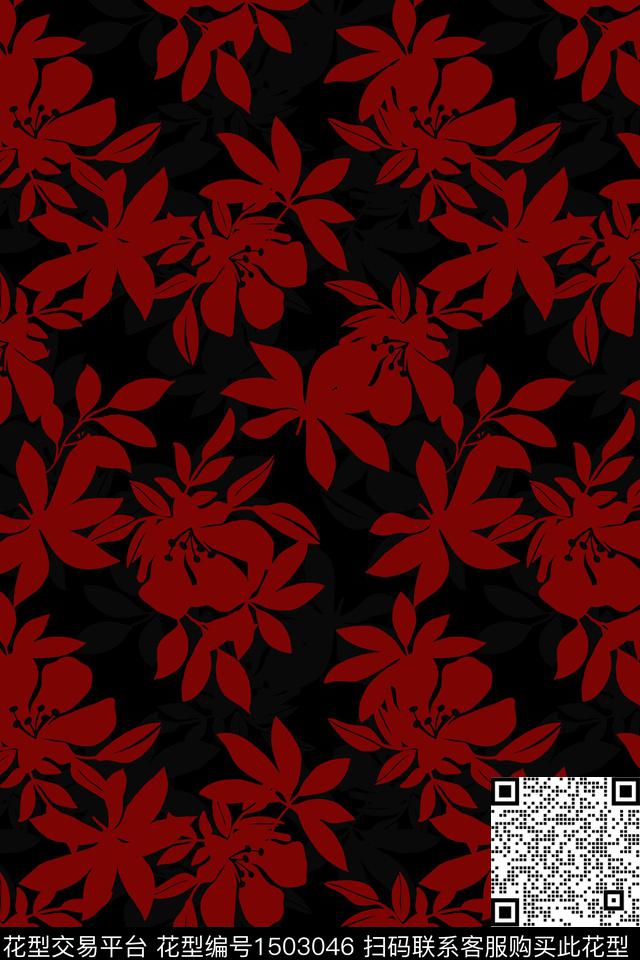 花卉矢量小碎花数码印花华亿平台下载（图片编号: 1503046） - 瓦栏（Walan）