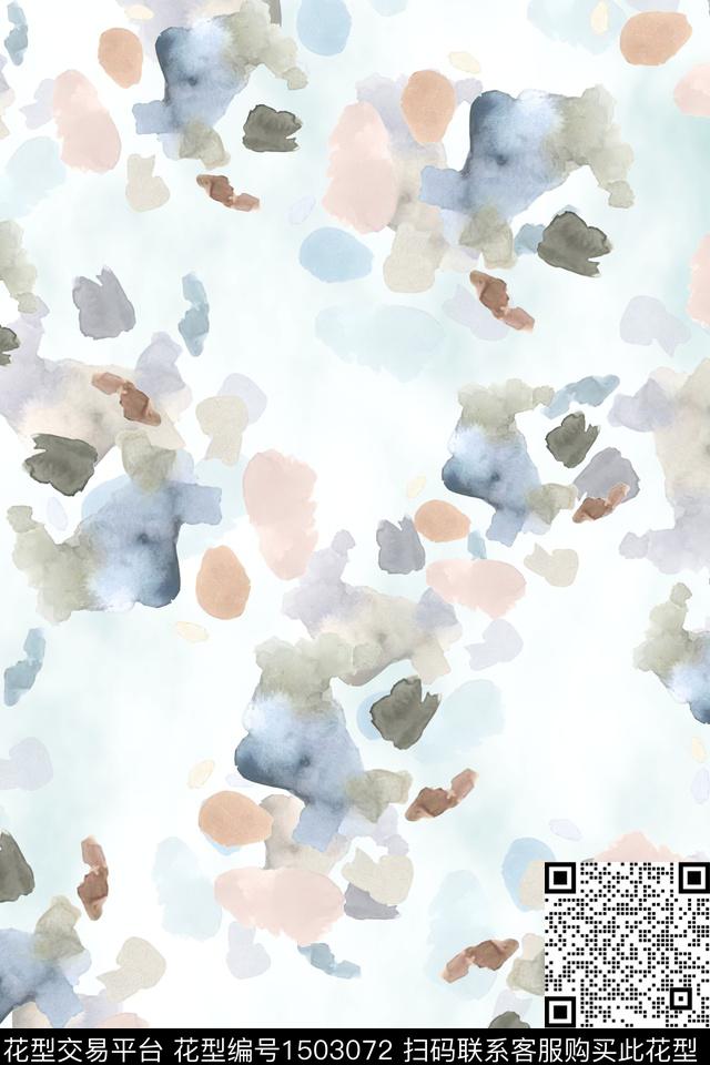 几何小清新真丝数码印花华亿平台下载（图片编号: 1503072） - 瓦栏（Walan）