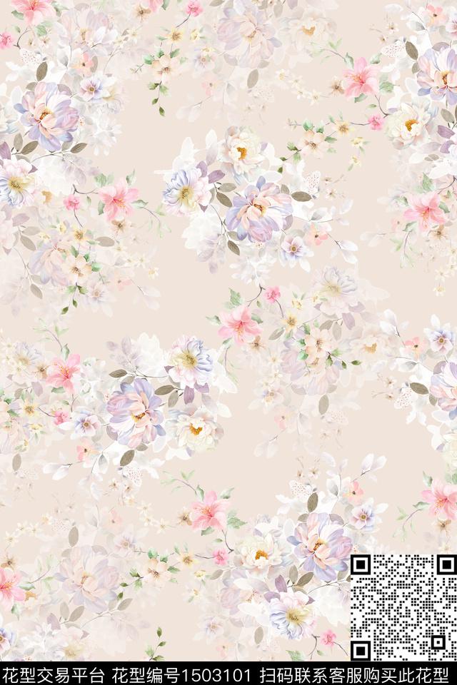 绿植树叶大牌风年轻女性数码印花华亿平台下载（图片编号: 1503101） - 瓦栏（Walan）