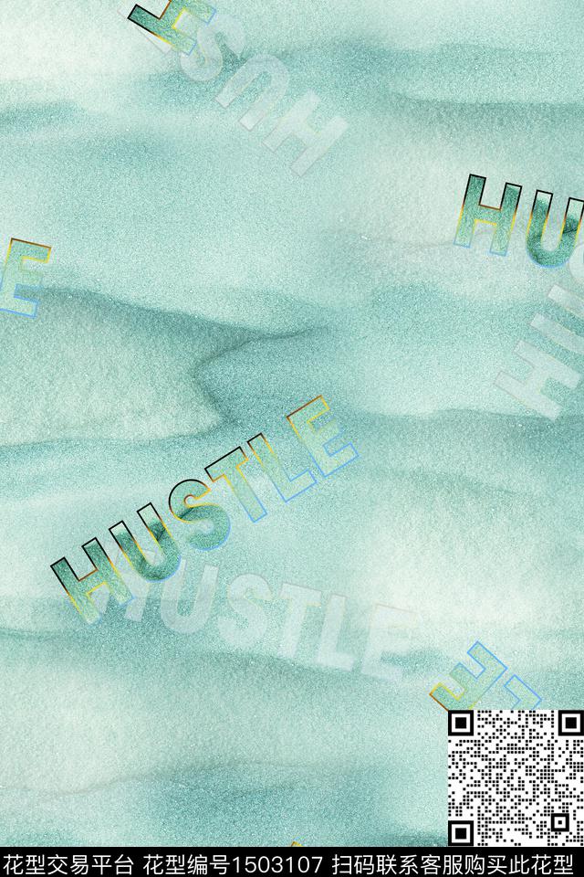 字母肌理男装数码印花华亿平台下载（图片编号: 1503107） - 瓦栏（Walan）