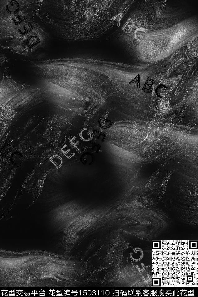 字母肌理男装数码印花华亿平台下载（图片编号: 1503110） - 瓦栏（Walan）