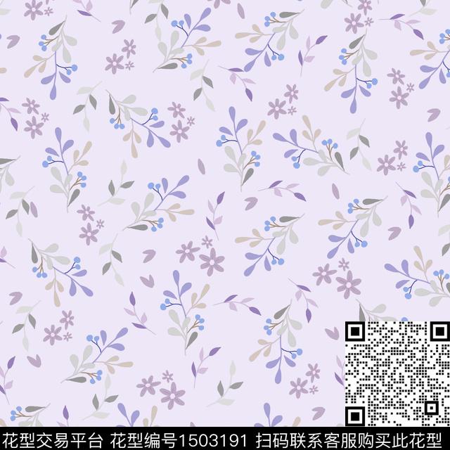 花卉小清新小碎花数码印花华亿平台下载（图片编号: 1503191） - 瓦栏（Walan）
