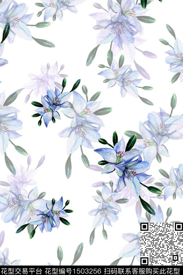 绿植树叶水彩肌理数码印花华亿平台下载（图片编号: 1503256） - 瓦栏（Walan）