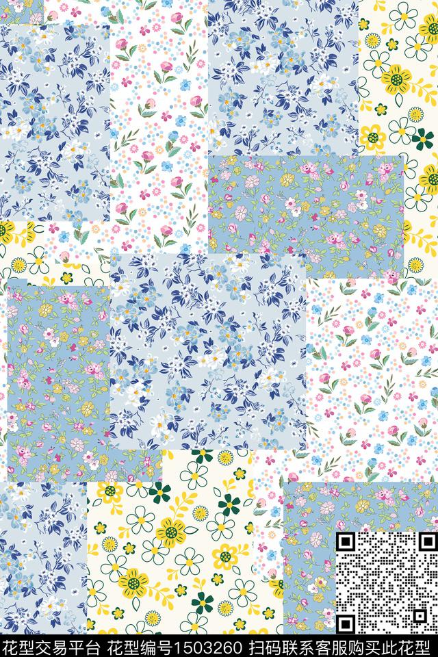 几何大牌风小清新数码印花华亿平台下载（图片编号: 1503260） - 瓦栏（Walan）