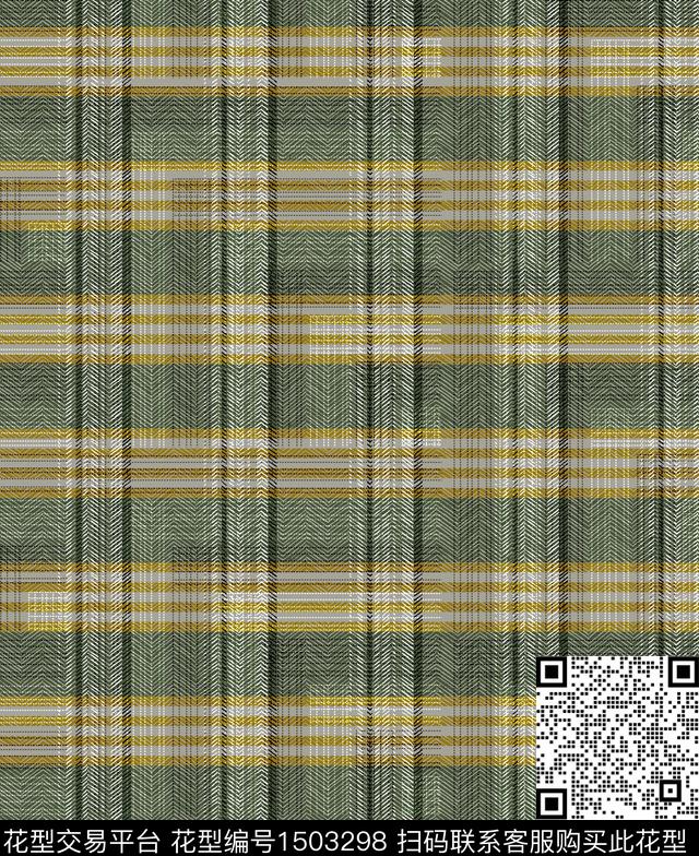 格子复古大牌风数码印花华亿平台下载（图片编号: 1503298） - 瓦栏（Walan）