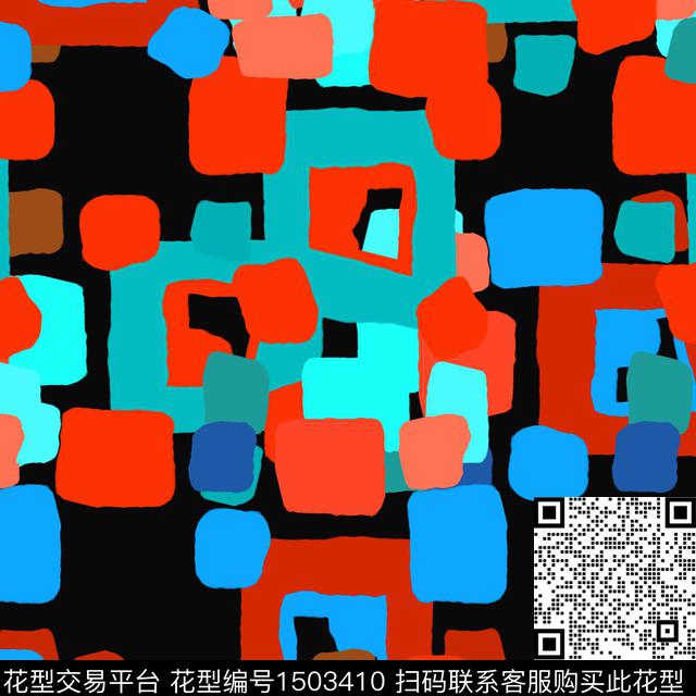 格子几何手绘传统印花华亿平台下载（图片编号: 1503410） - 瓦栏（Walan）