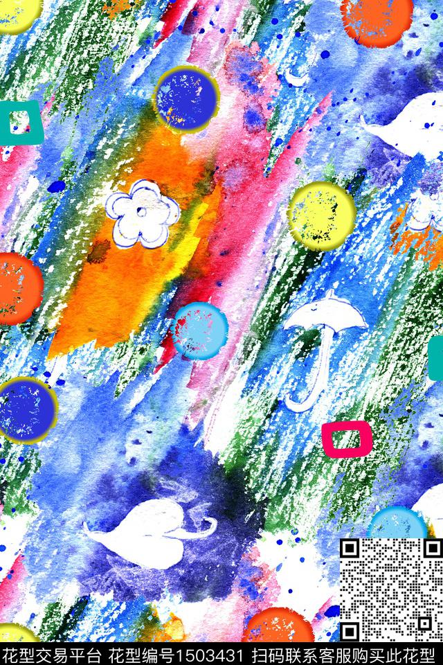 渐变几何圆形数码印花华亿平台下载（图片编号: 1503431） - 瓦栏（Walan）