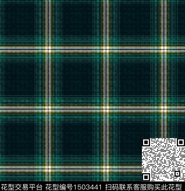 格子复古大牌风数码印花华亿平台下载（图片编号: 1503441） - 瓦栏（Walan）
