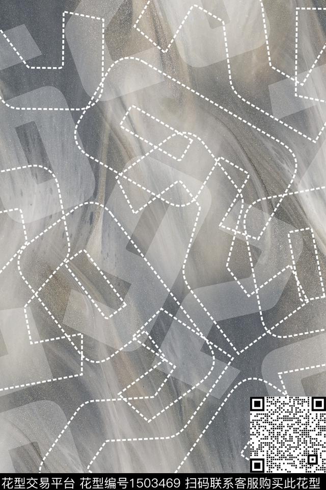 字母肌理男装数码印花华亿平台下载（图片编号: 1503469） - 瓦栏（Walan）