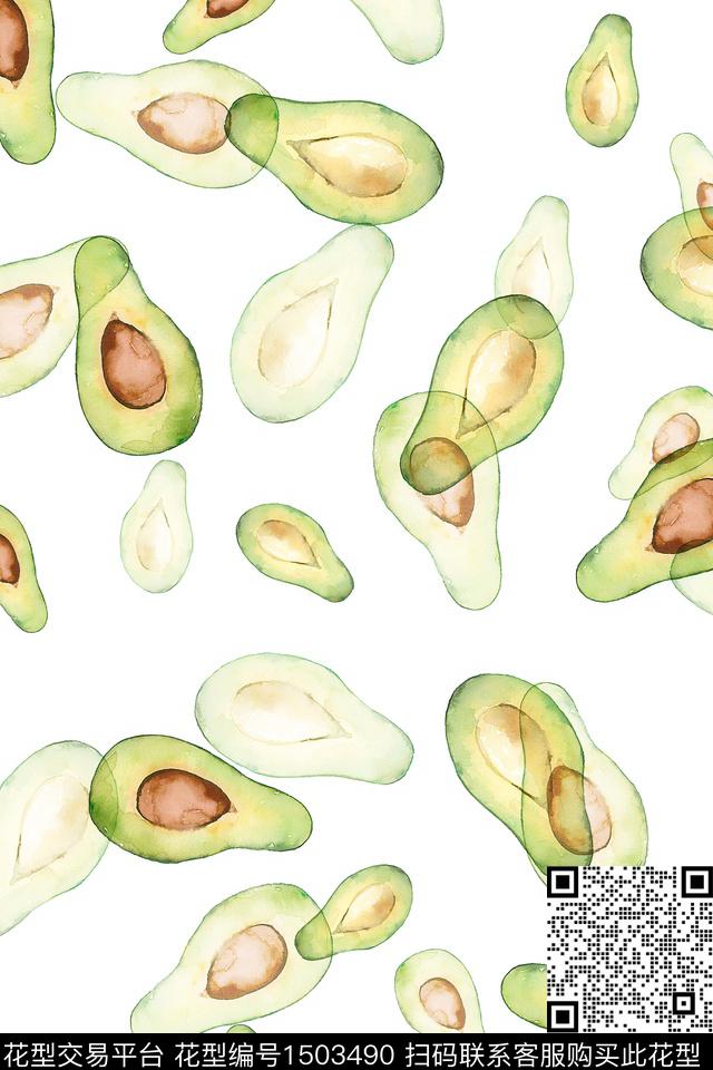 水果简约大牌风数码印花华亿平台下载（图片编号: 1503490） - 瓦栏（Walan）