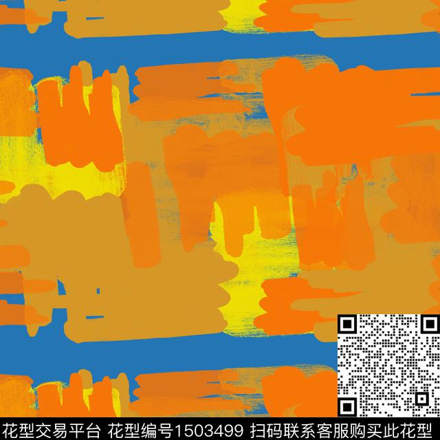 几何肌理手绘数码印花华亿平台下载（图片编号: 1503499） - 瓦栏（Walan）