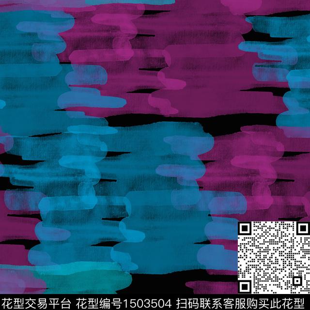 几何肌理手绘数码印花华亿平台下载（图片编号: 1503504） - 瓦栏（Walan）