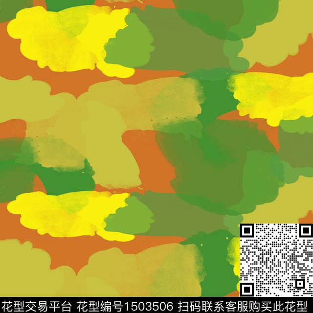 几何肌理手绘数码印花华亿平台下载（图片编号: 1503506） - 瓦栏（Walan）