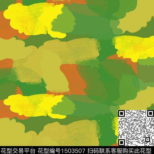 几何肌理手绘数码印花华亿平台下载（图片编号: 1503507） - 瓦栏（Walan）