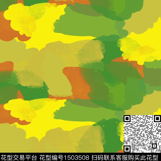几何肌理手绘数码印花华亿平台下载（图片编号: 1503508） - 瓦栏（Walan）
