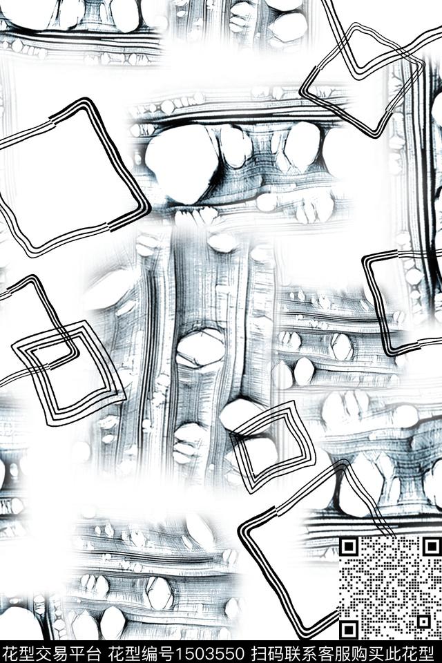 几何肌理抽象数码印花华亿平台下载（图片编号: 1503550） - 瓦栏（Walan）