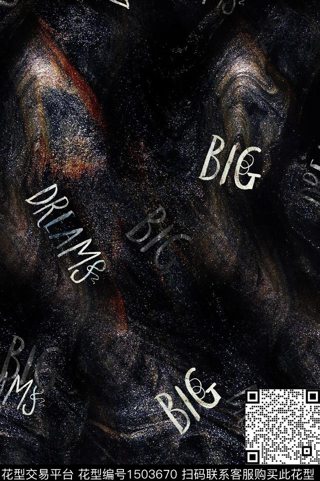 字母肌理男装数码印花华亿平台下载（图片编号: 1503670） - 瓦栏（Walan）