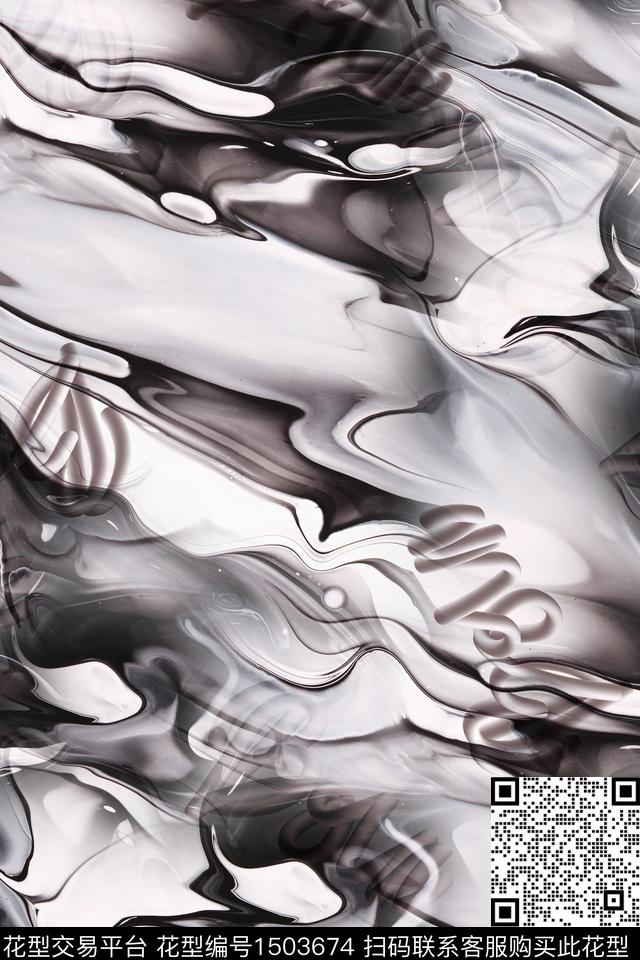 字母肌理男装数码印花华亿平台下载（图片编号: 1503674） - 瓦栏（Walan）