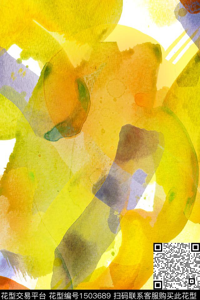 肌理扎染华亿平台大牌风数码印花华亿平台下载（图片编号: 1503689） - 瓦栏（Walan）