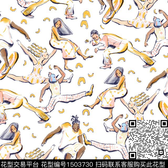 人物趣味搞怪数码印花华亿平台下载（图片编号: 1503730） - 瓦栏（Walan）