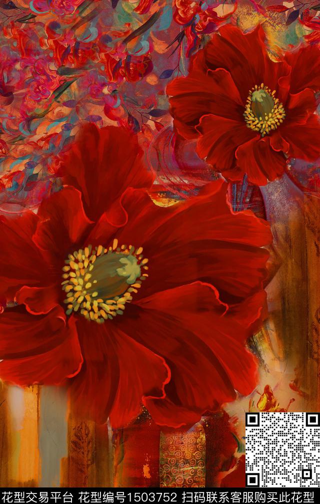 大牌风民族风定位花数码印花华亿平台下载（图片编号: 1503752） - 瓦栏（Walan）