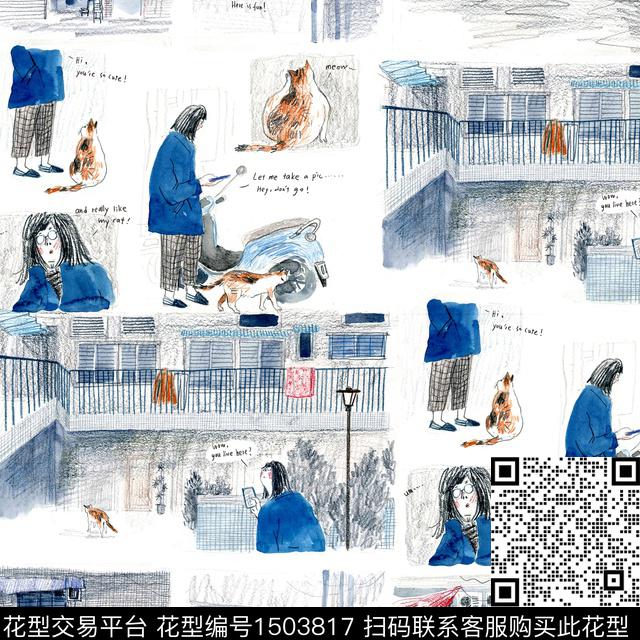 趣味动漫搞怪数码印花华亿平台下载（图片编号: 1503817） - 瓦栏（Walan）