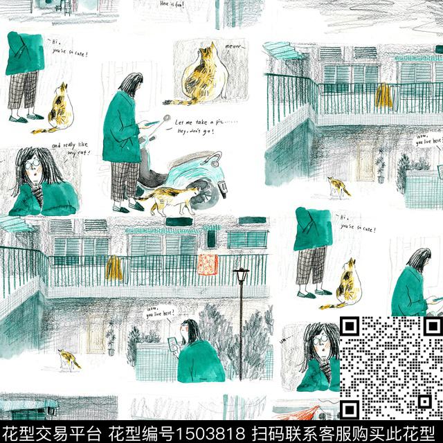 趣味动漫搞怪数码印花华亿平台下载（图片编号: 1503818） - 瓦栏（Walan）