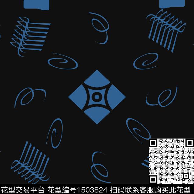 格子几何商务传统印花华亿平台下载（图片编号: 1503824） - 瓦栏（Walan）