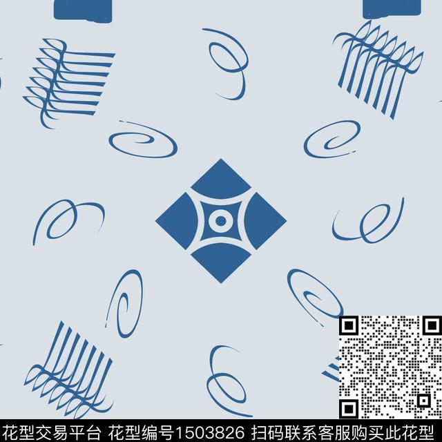 格子几何商务传统印花华亿平台下载（图片编号: 1503826） - 瓦栏（Walan）