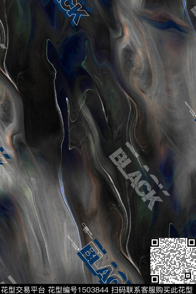 字母肌理男装数码印花华亿平台下载（图片编号: 1503844） - 瓦栏（Walan）