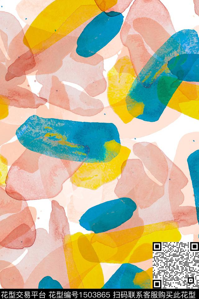 肌理抽象小清新数码印花华亿平台下载（图片编号: 1503865） - 瓦栏（Walan）