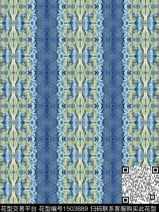 复古大牌风条纹数码印花华亿平台下载（图片编号: 1503889） - 瓦栏（Walan）