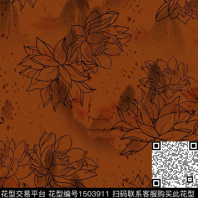 渐变花卉矢量数码印花华亿平台下载（图片编号: 1503911） - 瓦栏（Walan）