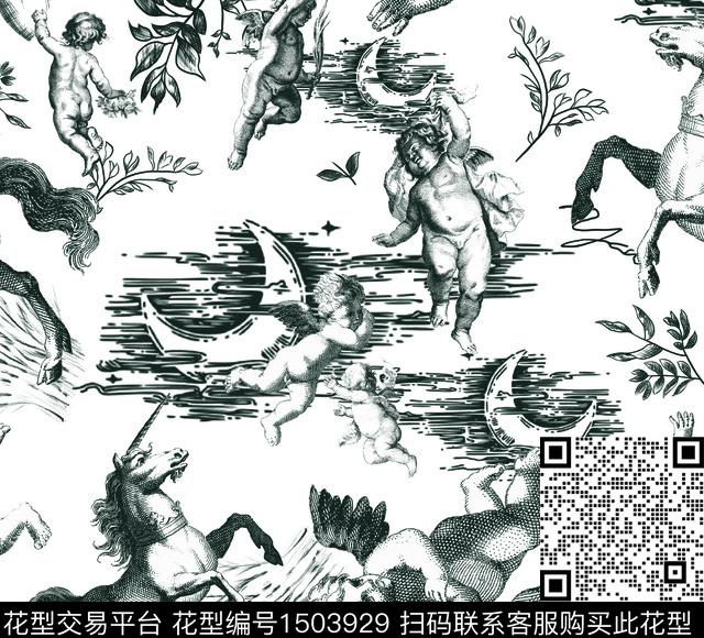 数码华亿平台天使大牌风数码印花华亿平台下载（图片编号: 1503929） - 瓦栏（Walan）