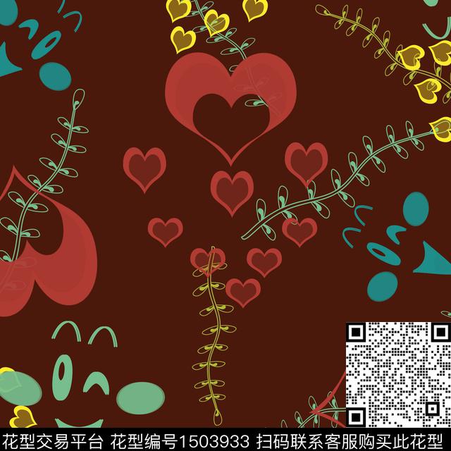 爱心水草趣味数码印花华亿平台下载（图片编号: 1503933） - 瓦栏（Walan）