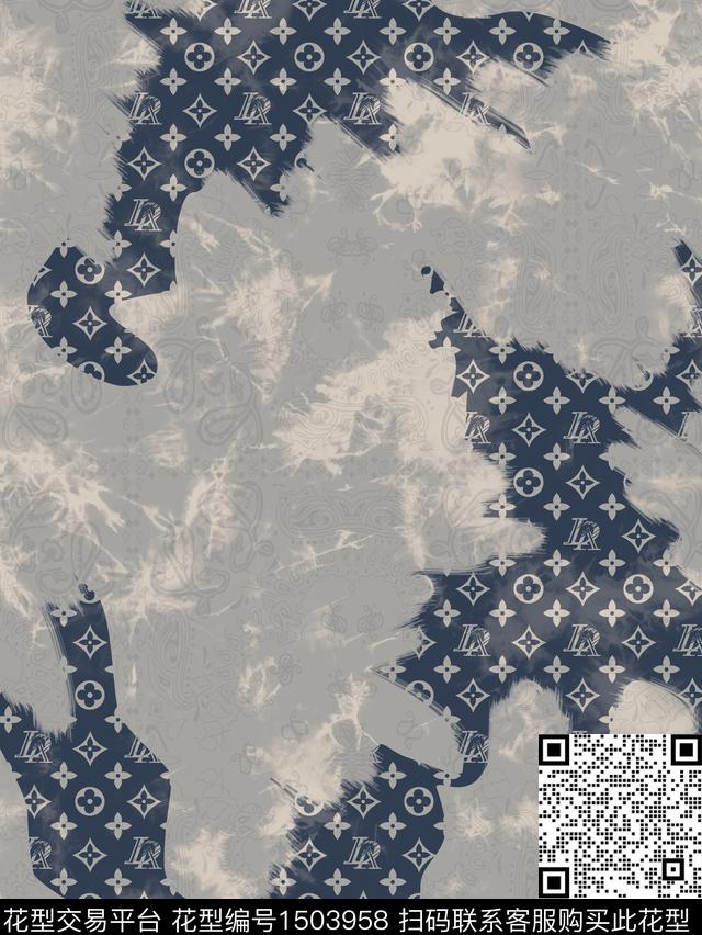 几何大牌风潮牌数码印花华亿平台下载（图片编号: 1503958） - 瓦栏（Walan）