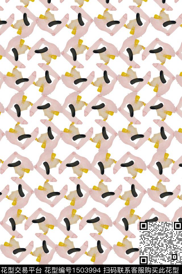 格子几何简约数码印花华亿平台下载（图片编号: 1503994） - 瓦栏（Walan）