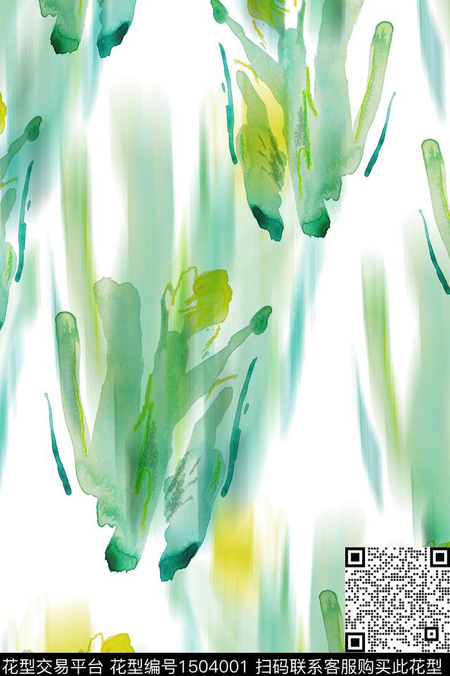 水彩肌理抽象数码印花华亿平台下载（图片编号: 1504001） - 瓦栏（Walan）