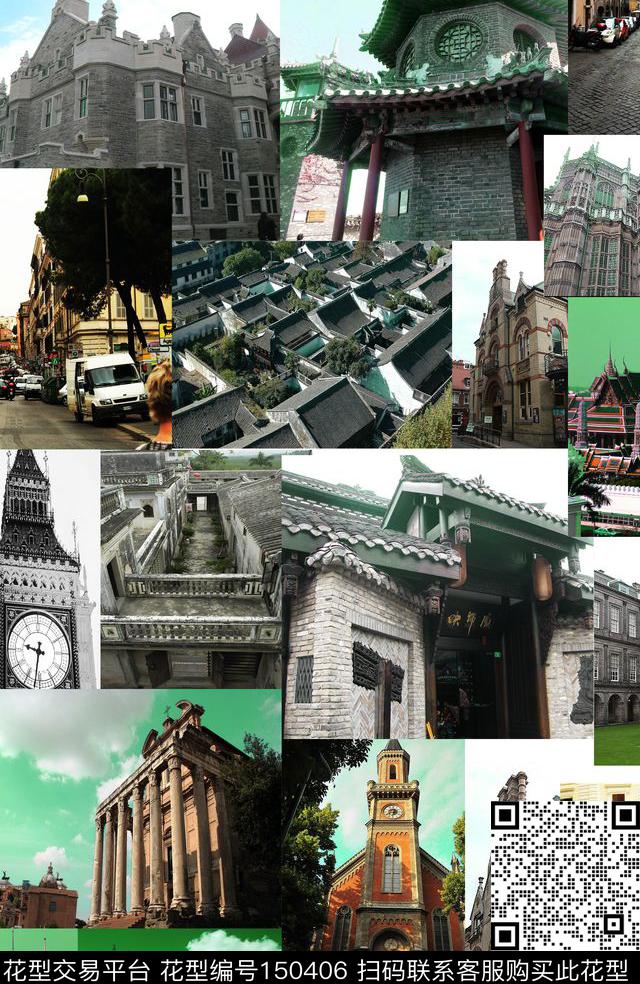 建筑写实照片数码印花华亿平台下载（图片编号: 150406） - 瓦栏（Walan）