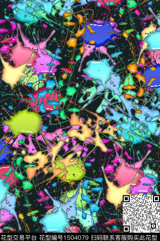 抽象男装户外家居服数码印花华亿平台下载（图片编号: 1504079） - 瓦栏（Walan）