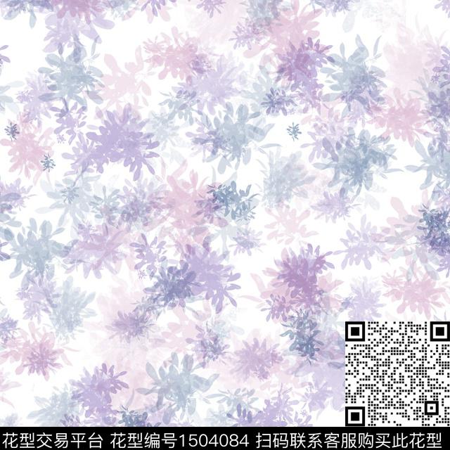 花卉朦胧花卉风格化花卉数码印花华亿平台下载（图片编号: 1504084） - 瓦栏（Walan）