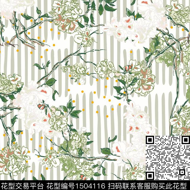 几何女装大牌风数码印花华亿平台下载（图片编号: 1504116） - 瓦栏（Walan）