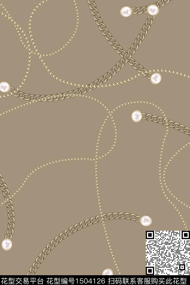 链条大牌风小清新数码印花华亿平台下载（图片编号: 1504126） - 瓦栏（Walan）