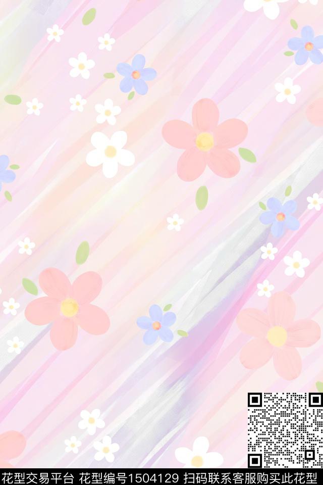 肌理花卉大牌风数码印花华亿平台下载（图片编号: 1504129） - 瓦栏（Walan）