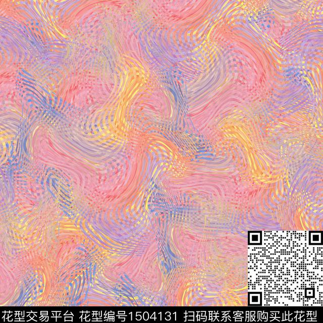 简约抽象条纹数码印花华亿平台下载（图片编号: 1504131） - 瓦栏（Walan）