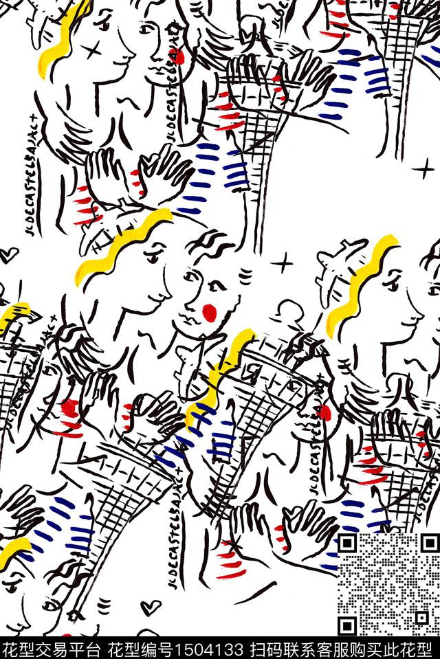 数码华亿平台复古大牌风数码印花华亿平台下载（图片编号: 1504133） - 瓦栏（Walan）